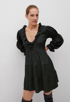 Платье, Mango, цвет: хаки. Артикул: MA002EWKIDQ9. Mango