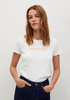 Футболка, Mango, цвет: белый. Артикул: MA002EWLTSC4. Одежда / Футболки и поло