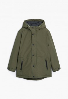 Куртка утепленная, Mango Kids, цвет: хаки. Артикул: MA018EBKOOO3. Мальчикам / Одежда / Верхняя одежда / Куртки и пуховики