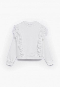Свитшот, Mango Kids, цвет: белый. Артикул: MA018EGMPJP2. Девочкам / Одежда
