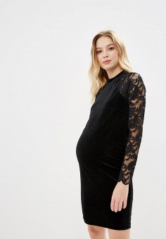Платье, Mamalicious, цвет: черный. Артикул: MA101EWCYKP0. Одежда / Одежда для беременных