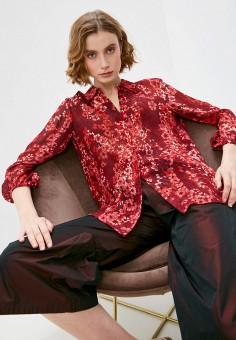 Блуза, Max&Co, цвет: бордовый. Артикул: MA111EWLXVY0. Premium / Одежда / Блузы и рубашки / Блузы / Блузы с длинным рукавом / Max&Co