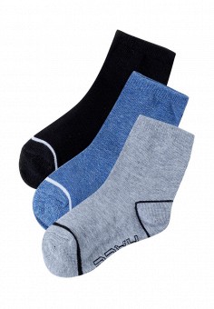 Носки 3 пары, 5.10.15, цвет: голубой, серый, черный. Артикул: MP002XB0191Z. Мальчикам / Одежда / Носки и колготки / 5.10.15