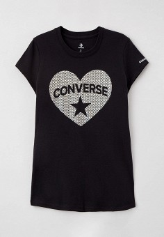 Футболка, Converse, цвет: черный. Артикул: MP002XG01K25. Converse