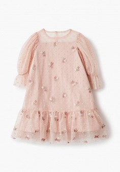 Платье, Sela, цвет: бежевый. Артикул: MP002XG01KUT. Девочкам / Одежда / Платья и сарафаны