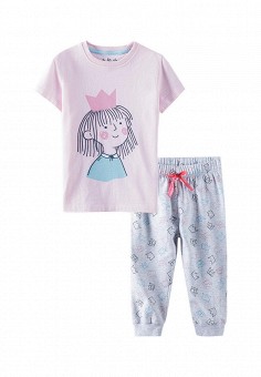 Пижама, 5.10.15, цвет: розовый, серый. Артикул: MP002XG023YV. Девочкам / Одежда / Белье и одежда для дома / 5.10.15