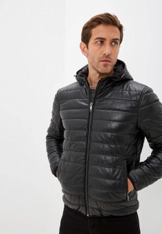 Куртка кожаная, Urban Fashion for Men, цвет: черный. Артикул: MP002XM09H7C. Одежда / Верхняя одежда / Кожаные куртки