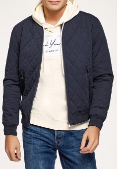 Куртка утепленная, oodji, цвет: синий. Артикул: MP002XM0MWQE. Одежда / Верхняя одежда / Демисезонные куртки