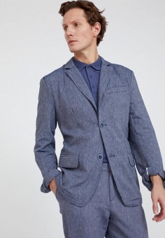 Пиджак, Finn Flare, цвет: синий. Артикул: MP002XM0N8L8. Одежда / Одежда больших размеров / Пиджаки и костюмы / Finn Flare