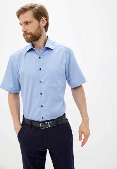 Рубашка, Eterna, цвет: голубой. Артикул: MP002XM0VPQJ. Одежда / Рубашки / Рубашки с коротким рукавом / Eterna