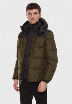Пуховик, Polo Ralph Lauren, цвет: хаки. Артикул: MP002XM1H74G. Polo Ralph Lauren