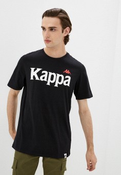 Футболка, Kappa, цвет: черный. Артикул: MP002XM1HXLG. Спорт / Все спортивные товары / Одежда / Футболки и поло