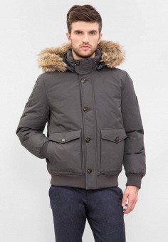 Пуховик, Tommy Hilfiger, цвет: серый. Артикул: MP002XM1K3EA. Tommy Hilfiger