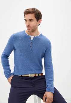 Джемпер, O'stin, цвет: синий. Артикул: MP002XM1RHI3. Одежда / Джемперы, свитеры и кардиганы / Джемперы и пуловеры