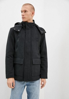 Полупальто, O'stin, цвет: серый. Артикул: MP002XM1ZNDV. Одежда / Верхняя одежда / Пальто