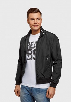 Ветровка, oodji, цвет: черный. Артикул: MP002XM20WMP. oodji