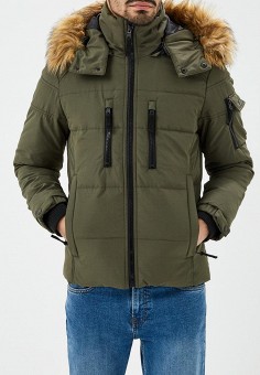 Пуховик, Colin's, цвет: хаки. Артикул: MP002XM23XAY. Одежда / Верхняя одежда / Пуховики и зимние куртки / Пуховики