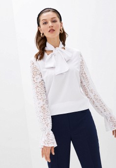Блуза, EvaPop, цвет: белый. Артикул: MP002XW02I3A. Одежда / Блузы и рубашки / Блузы / EvaPop