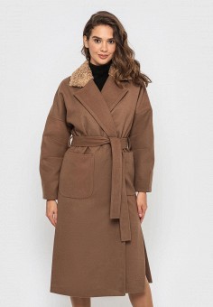 Пальто, SFN, цвет: коричневый. Артикул: MP002XW02QZ6. SFN