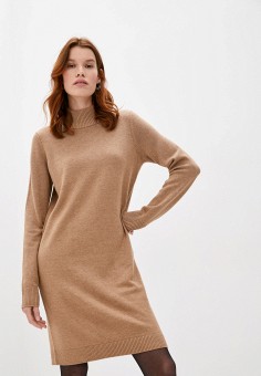 Платье, Boss, цвет: коричневый. Артикул: MP002XW02SN4. Одежда / Платья и сарафаны / Платья-свитеры