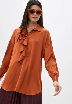 Блуза, Woman eGo, цвет: коричневый. Артикул: MP002XW03UO2. Одежда / Блузы и рубашки / Блузы / Woman eGo