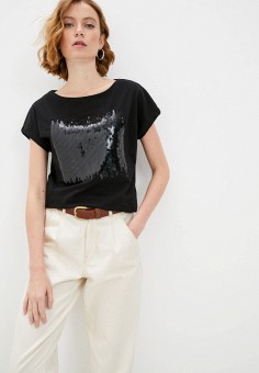 Футболка, Vilatte, цвет: черный. Артикул: MP002XW04COK. Одежда / Футболки и поло