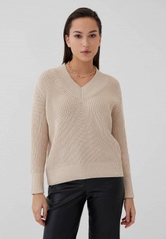 Пуловер, Zarina, цвет: бежевый. Артикул: MP002XW04L8L. Одежда / Джемперы, свитеры и кардиганы / Джемперы и пуловеры