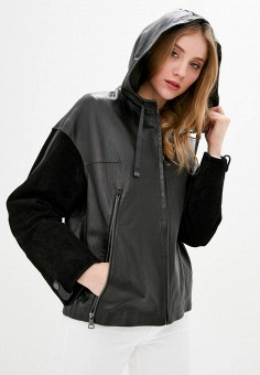 Куртка кожаная, VK Fason, цвет: черный. Артикул: MP002XW04SQR. VK Fason