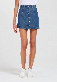 Юбка, Terranova, цвет: синий. Артикул: MP002XW05I18. Одежда / Юбки