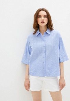 Рубашка, DeFacto, цвет: голубой. Артикул: MP002XW06P5J. Одежда / Блузы и рубашки / Рубашки / DeFacto