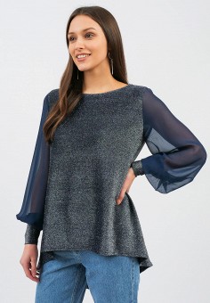 Блуза, Lussotico, цвет: серебряный. Артикул: MP002XW0759I. Одежда / Блузы и рубашки / Блузы / Lussotico