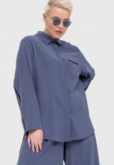 Блуза, W&B, цвет: синий. Артикул: MP002XW07FR1. Одежда / Блузы и рубашки / Блузы / W&B