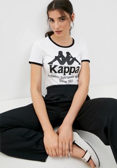 Футболка, Kappa, цвет: белый. Артикул: MP002XW07J2K. Одежда / Футболки и поло / Kappa