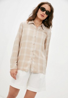 Рубашка, Delia, цвет: бежевый. Артикул: MP002XW07JHG. Одежда / Блузы и рубашки / Рубашки / Delia