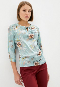 Блуза, Mironi, цвет: бирюзовый. Артикул: MP002XW07P9D. Одежда / Блузы и рубашки / Блузы / Mironi