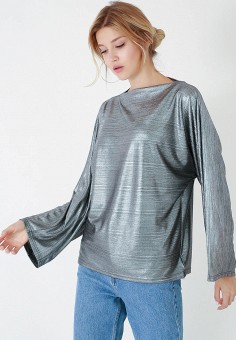 Блуза, Lussotico, цвет: серебряный. Артикул: MP002XW086UL. Одежда / Блузы и рубашки / Блузы / Lussotico