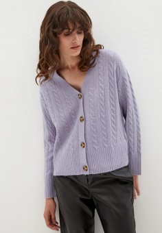 Кардиган, Zarina, цвет: фиолетовый. Артикул: MP002XW08K01. Одежда / Джемперы, свитеры и кардиганы / Кардиганы / Zarina