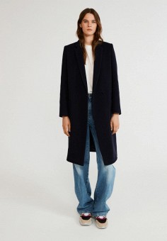 Пальто, Claudie Pierlot, цвет: синий. Артикул: MP002XW09ARU. Premium / Одежда / Claudie Pierlot