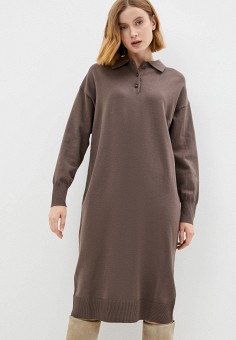 Платье, O'stin, цвет: коричневый. Артикул: MP002XW09QR8. Одежда / Платья и сарафаны
