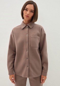 Рубашка, Zarina, цвет: коричневый. Артикул: MP002XW09SNY. Одежда / Блузы и рубашки / Рубашки / Zarina