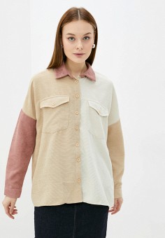 Рубашка, DeFacto, цвет: бежевый. Артикул: MP002XW0A4S0. Одежда / Блузы и рубашки / Рубашки / DeFacto