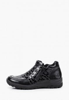 Ботинки, Rieker, цвет: черный. Артикул: MP002XW0A7Z4. Обувь / Обувь с увеличенной полнотой