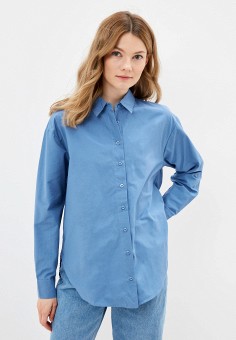 Рубашка, Trendyol, цвет: голубой. Артикул: MP002XW0AADP. Одежда / Блузы и рубашки / Рубашки / Trendyol