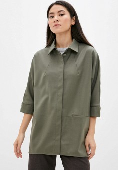 Блуза, Agenda, цвет: хаки. Артикул: MP002XW0AFV4. Одежда / Блузы и рубашки / Блузы / Agenda