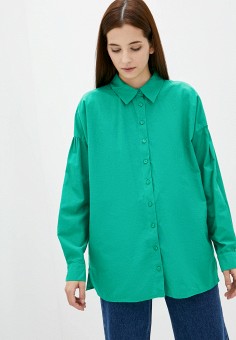 Рубашка, Trendyol, цвет: бирюзовый. Артикул: MP002XW0ALK0. Одежда / Блузы и рубашки / Рубашки / Trendyol