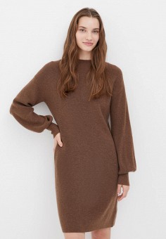 Платье, Finn Flare, цвет: коричневый. Артикул: MP002XW0AW2C. Одежда / Платья и сарафаны / Платья-свитеры