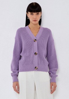 Кардиган, Zarina, цвет: фиолетовый. Артикул: MP002XW0B78H. Одежда / Джемперы, свитеры и кардиганы / Кардиганы