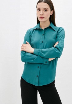 Блуза, Garne, цвет: бирюзовый. Артикул: MP002XW0BBTW. Одежда / Блузы и рубашки / Блузы / Блузы с длинным рукавом