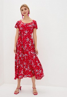 Платье, Garne, цвет: красный. Артикул: MP002XW0BCN7. Одежда / Одежда больших размеров / Платья и сарафаны
