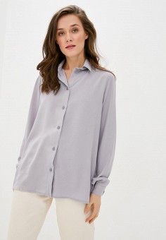 Блуза, Garne, цвет: серый. Артикул: MP002XW0BCP5. Одежда / Блузы и рубашки / Блузы / Блузы с длинным рукавом
